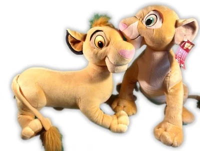 DISNEY THE LION KING 20" LARGE SIMBA PLUSH + 20" LARGE NALA PLUSH NWT - Image 1 of 4
