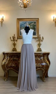Women's Formal Embroidery Lace bodice Long Evening Gown prom dress - Picture 1 of 5