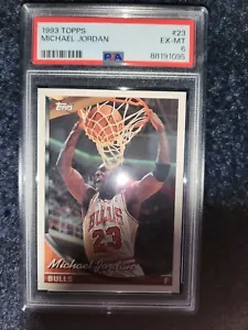 1993-94 TOPPS #23 MICHAEL JORDAN BASKETBALL CARD PSA 6! - Foto 1 di 2