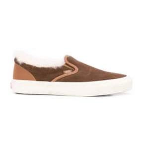 Vans OG Classic Slip-On LX Vn0a45jktiu Bison VN0A45JKTIU Brown shearling TRIM - Picture 1 of 8