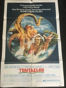 TENTÁCULOS Orig. Póster de la película 1977 (27x41) John Huston Shelly Winters Bo Hopki - Imagen 1 de 6