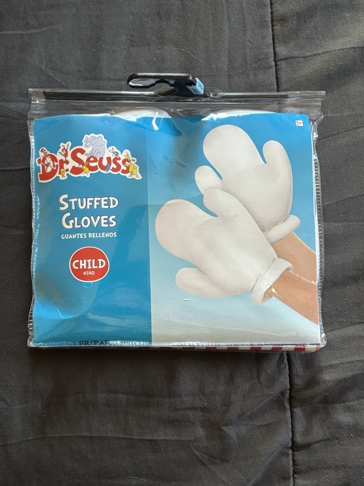 Costumes USA Dr. Seuss Cat in The Hat Gloves for Kids Costume Accessory