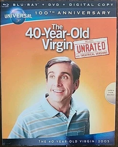 40-Year-Old Virgin (Blu-ray, 2012) With Universal 100th Anniversary Slipcover  - Picture 1 of 2
