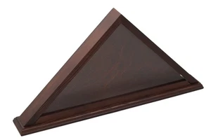 BOÎTE D'EXPOSITION TRIANGULAIRE POUR DRAPEAU ÉTUI BOÎTIER VITRINE CADRE POU - Bild 1 von 4