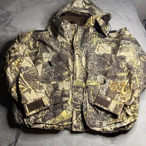 Cabelas Camo Jacket Gore-Tex Men XXL Seclusion Backwater Nylon Hunting Hooded - Picture 1 of 12