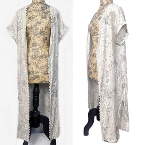 Elena Baldi Women Italian Linen Beach Cover Up Kimono Duster Boho Festival OS - Picture 1 of 21