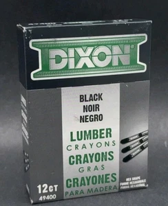 3 packs DIXON 49400 Lumber Crayons Carbon Hex Shape BLACK - Picture 1 of 1