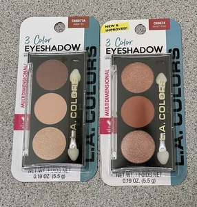 L.A. Colors 3 Color Eyeshadow. (2) Desert Rose/ Water Lily. Multidimensional .   - Picture 1 of 2