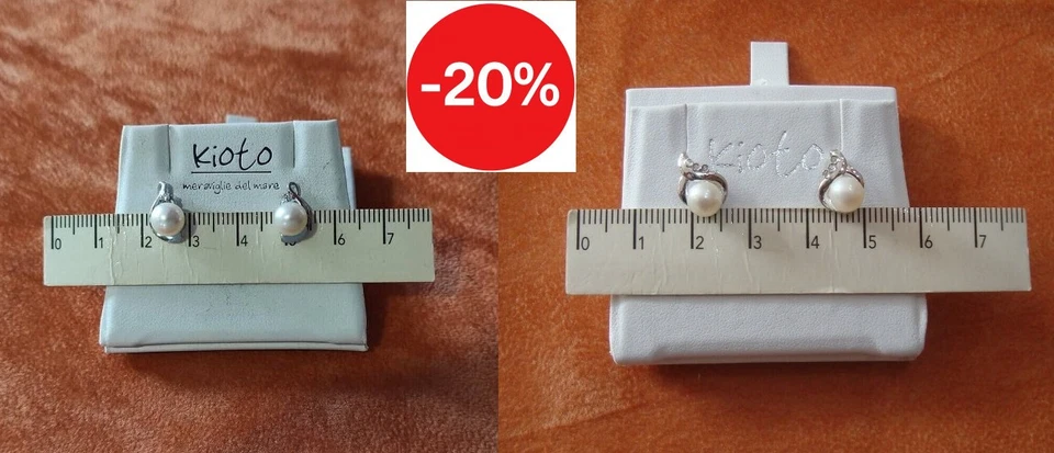 Orecchini Oro Bianco 18kt 750 Perle e Diamanti Donna Kioto 337B 3034B - Immagine 1 di 1