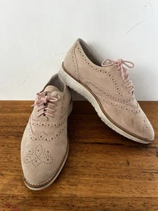 💥 FRANKIE 4 Suede Embossed Leather Loafers Flats Brogues Pink 39.5 8.5 Sneakers - Picture 1 of 6