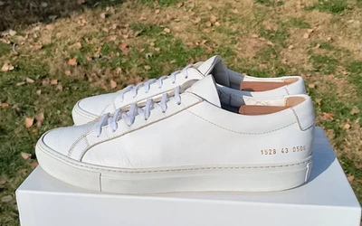Common Projects Achilles Low White 43EU 10/10.5US 1528 w/ COA $450 - Image 1 of 4
