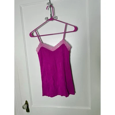 Camiseta sin mangas vintage Y2K Delia's Babydoll encaje camisola rosa coqueta mediana indie Foto 1 de 4