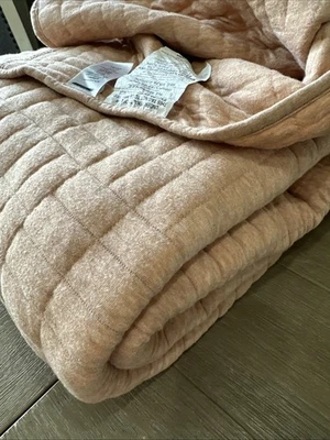 West Elm Cotton Cloud Jersey Queen Size Blanket terracotta - Image 1 of 2
