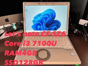 Panasonic Let's note CF-SZ6 Intel Core i3-7100U SSD 128GB RAM 4GB Win 11 Pro - Picture 1 of 11
