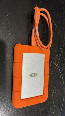 LaCie Rugged Mini 2TB External Hard Drive Portable HDD, USB 3.2, UCB-C, Orange - Image 1 of 4