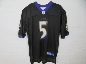 Baltimore Ravens Football Jersey Mens XL Black Purple NFL Reebok Joe Flacco #5 - Picture 1 of 11