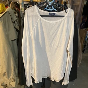 Polo Ralph Lauren Grande Térmico Manga Larga Blanco Camiseta Unisex - Imagen 1 de 11