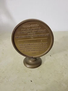VINTAGE OUTSTANDING STUDENT AWARD MEDALLION BRASS CA SAVINGS & LOAN 1960 - Picture 1 of 6