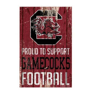 South Carolina Gamecocks Sign 11x17 Wood Proud to Support Design - Picture 1 of 1