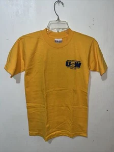 United Steelworkers T-Shirt Mens Small Yellow Local 1899 Granite City IL Flaws - Picture 1 of 8