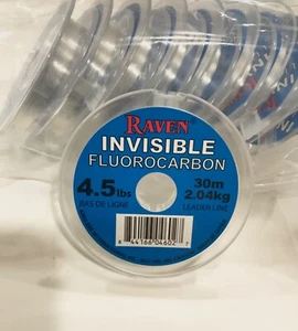 Raven Premium Invisible Fluorocarbon Leader, 4.5 lb Test, Great Line - Picture 1 of 3