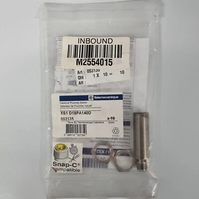 TELEMECANIQUE XS1-D18PA140D INDUCTIVE PROXIMITY SENSOR 24V 100MA XS+OPTIONS