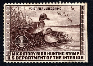 US 1939 Duck Stamp #RW6 MH CV $100 - Picture 1 of 2