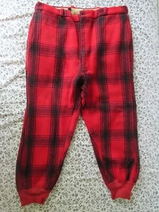 vintage Hunting lumberjack buffalo plaid sanforized wool pants (37x26.5) - Picture 1 of 12
