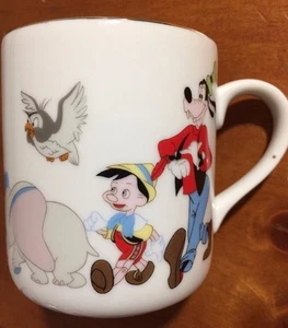 Disney Productions Figur Porzellan Becher Tasse Goldrand Japan Vintage 10 oz - Bild 1 von 8