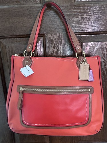 Nuova borsa Coach 22430 B4 Vermillion Arancione Sole