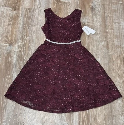 Vestido formal Speechless niños borgoña Foto 1 de 4