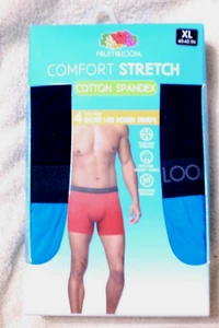 FRUIT OF THE LOOM Comfort Stretch Men XL(40-42) Multicolor 4pk ShortBoxer Briefs - Picture 1 of 6
