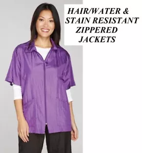Purple GROOMER STYLIST BARBER JACKET Coat Hair Water Soil Stain Resistant NYLON - Picture 1 of 1