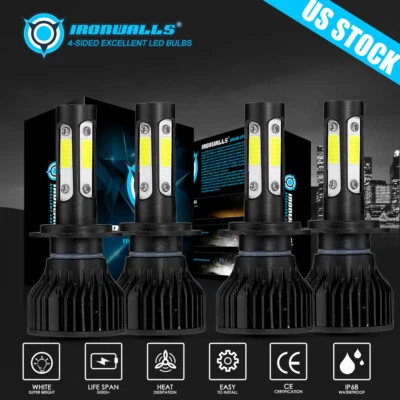 4x 4 lados H7 H7 faros LED haz alto bajo para BMW 320i xDrive 320i 2013-2018 Foto 1 de 4