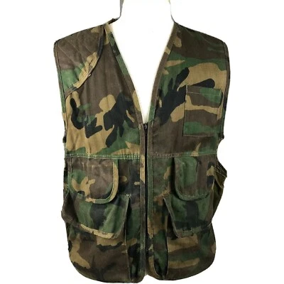 Saf T Bak Vintage 70s Hunting Gamebag Vest Camouflage Shoulder Pad Medium USA - Image 1 of 4