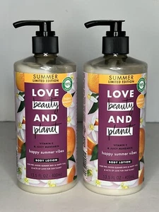Love Beauty & Planet Vitamin C Juicy Mandarin Body Lotion 2 Bottles 13.5oz each - Picture 1 of 3