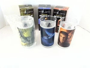 Star Trek Drinking Glasses 2008 Lot Of 3, Boxed Spock Kirk Nero Collectible - Picture 1 of 12