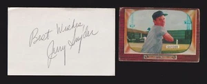 Jerry Snyder ( Debut 1952 ) SENATORS  SIGNED AUTOGRAPH AUTO 3x5 INDEX COA - Picture 1 of 1