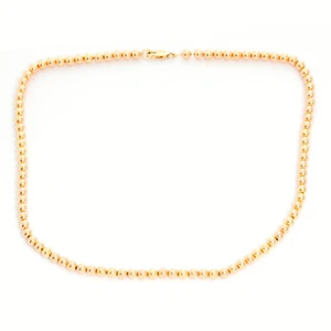 14K YELLOW GOLD BEAD NECKLACE item# j9833 - Picture 1 of 4