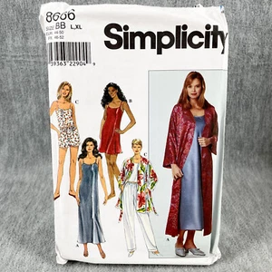 Simplicity 8666 Plus Size Slip Nightgown Camisole Pants Robe Misses L XL Pattern - Picture 1 of 5