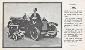 Stutz Automobile Toto The Clown w/ Baby Stutz Advertising Official Postcard - Picture 1 of 1