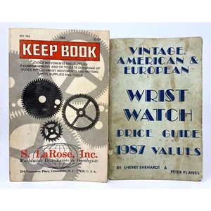 Lote de libros horológicos, guía de precios de relojes de pulsera 1987, Keep Book 1984, libros de bolsillo - Imagen 1 de 7