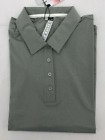Womens Addidas Polo Shirt | Size Medium | Striped Shoulder | Grey (CLO34)