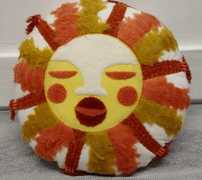 Almohada Hippie Sol Boho Colores Tierra Círculo 16 pulgadas Almohada Pesada NUEVA HECHA EN LA INDIA Foto 1 de 4