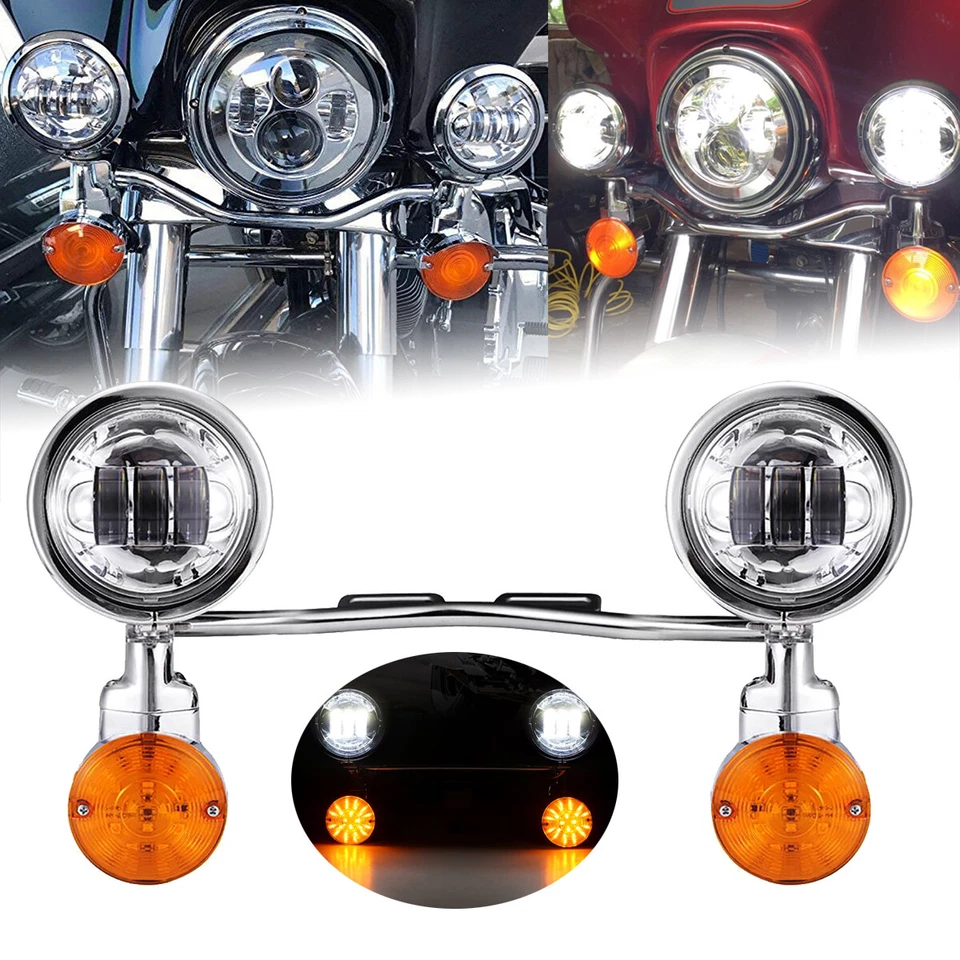 LED Fog Passing Signals Light  Bar  For Yamaha Virago 250 750 535 1100 Vmax 1200 - Image 1 of 4