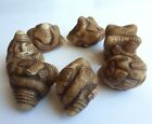 Ensemble de 7 points de pierres de chumpi andines chaman cérémoniel péruvien - sculpture triologique