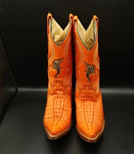 Potrillo Salvaje Cowboystiefel Herren 7 (26 CM) Western Orange Leder - Bild 1 von 12