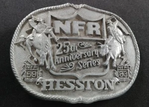 NFR 59 83 HESSTON RODEO 25TH ANNIVERSARY SERIES LIMITED COLLECTOR'S BELT BUCKLE - Picture 1 of 5