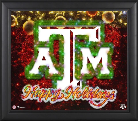 Texas A&M Aggies Framed 15" x 17" Happy Holidays Collage Cover