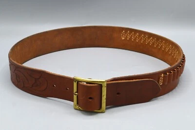 Cartucho de cinturón de pistola Hunter 122 mediano de cuero en relieve hebilla .22 sin óxido Foto 1 de 4